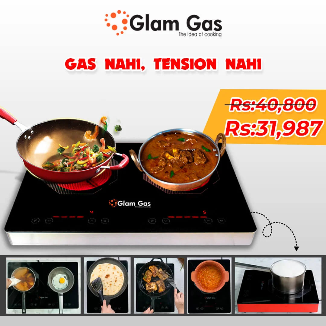 Glam Gas Hot Glow-920 Two Burner Electric Infrared Ceramic Cooker Hot Plate Choolah – Dual-Burner Energy-Efficient Cooking Stove