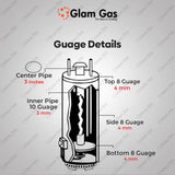 Glam Gas Water Heater | Water Heater | Geyser | 50 Gallon | 8x8 Gauge