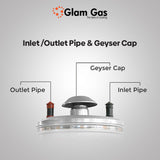 Glam Gas Water Heater | Water Heater | Geyser | 30 Gallon 11x11 Gauge Electric + Gas Stainless Steel