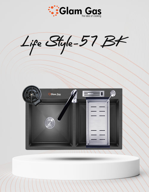 Load image into Gallery viewer, NO 1 Product in Pakistan Life Style 57 Bk|Top Built-In Sink &amp; Fittings

