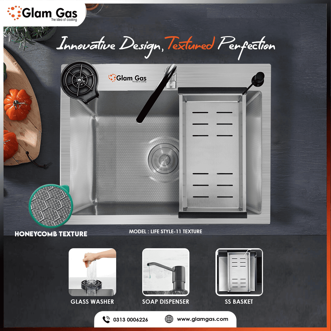 The Best GlamGas Sink LIFE STYLE 11 (Texture) in 2023 Buy Now Pakistan