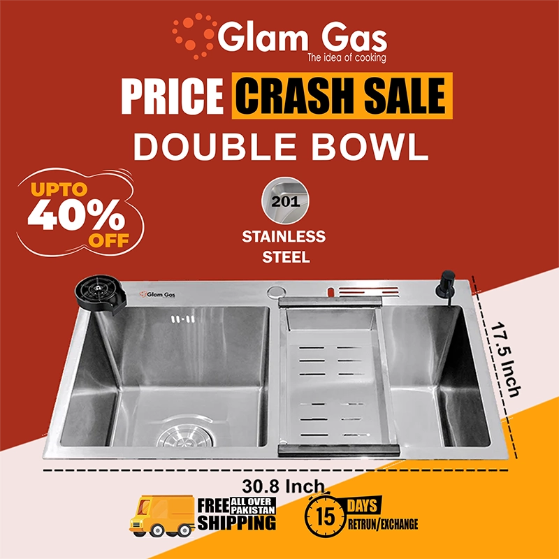 Glam Gas Sink-Lifestyle 57 | Stainless steel sink | Kitchen Sink | Double Kitchen Bowl | Kitchen Basin
