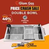 Glam Gas Sink-Lifestyle 57 | Stainless steel sink | Kitchen Sink | Double Kitchen Bowl | Kitchen Basin