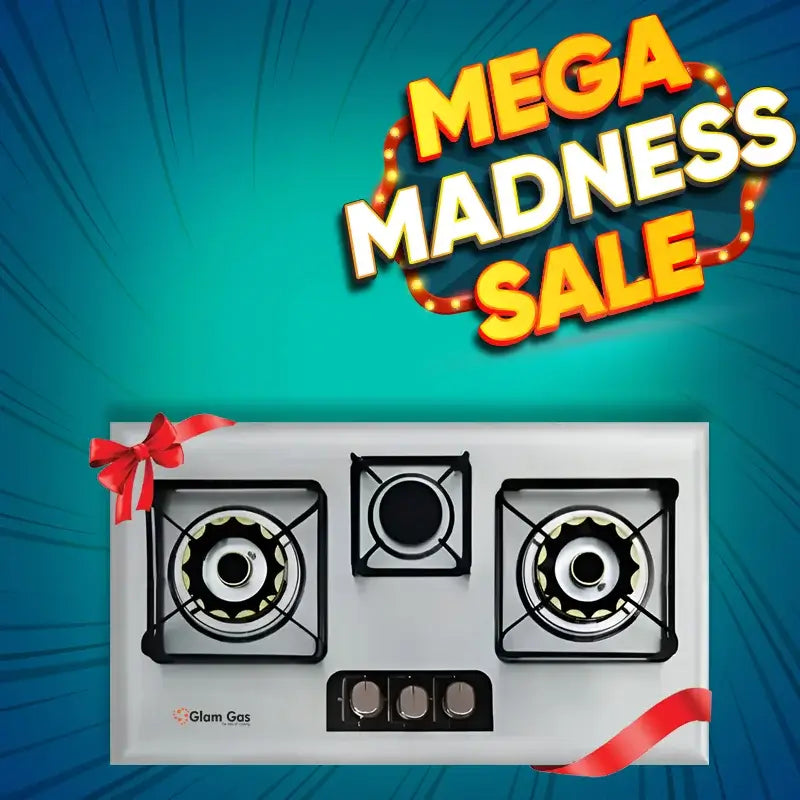 Glam Gas Blue Berry 3 Burner Built-in Hob stainless steel top – kitchen hob price in Pakistan