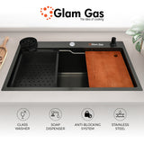 Glam Gas Sink-Lifestyle OBL Bk | Stainless steel sink | Kitchen Sink | Single Kitchen Bowl | Kitchen Basin