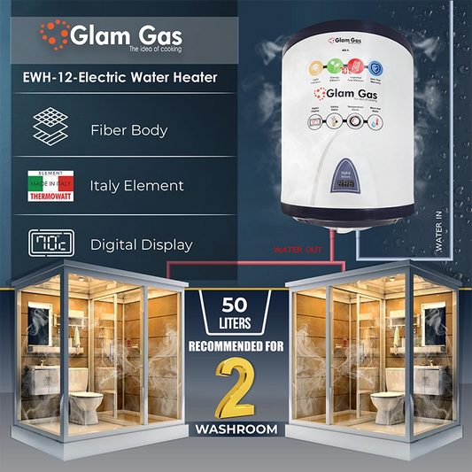 Glam Gas Water Heater | Water Heater | Geyser | EWH-12