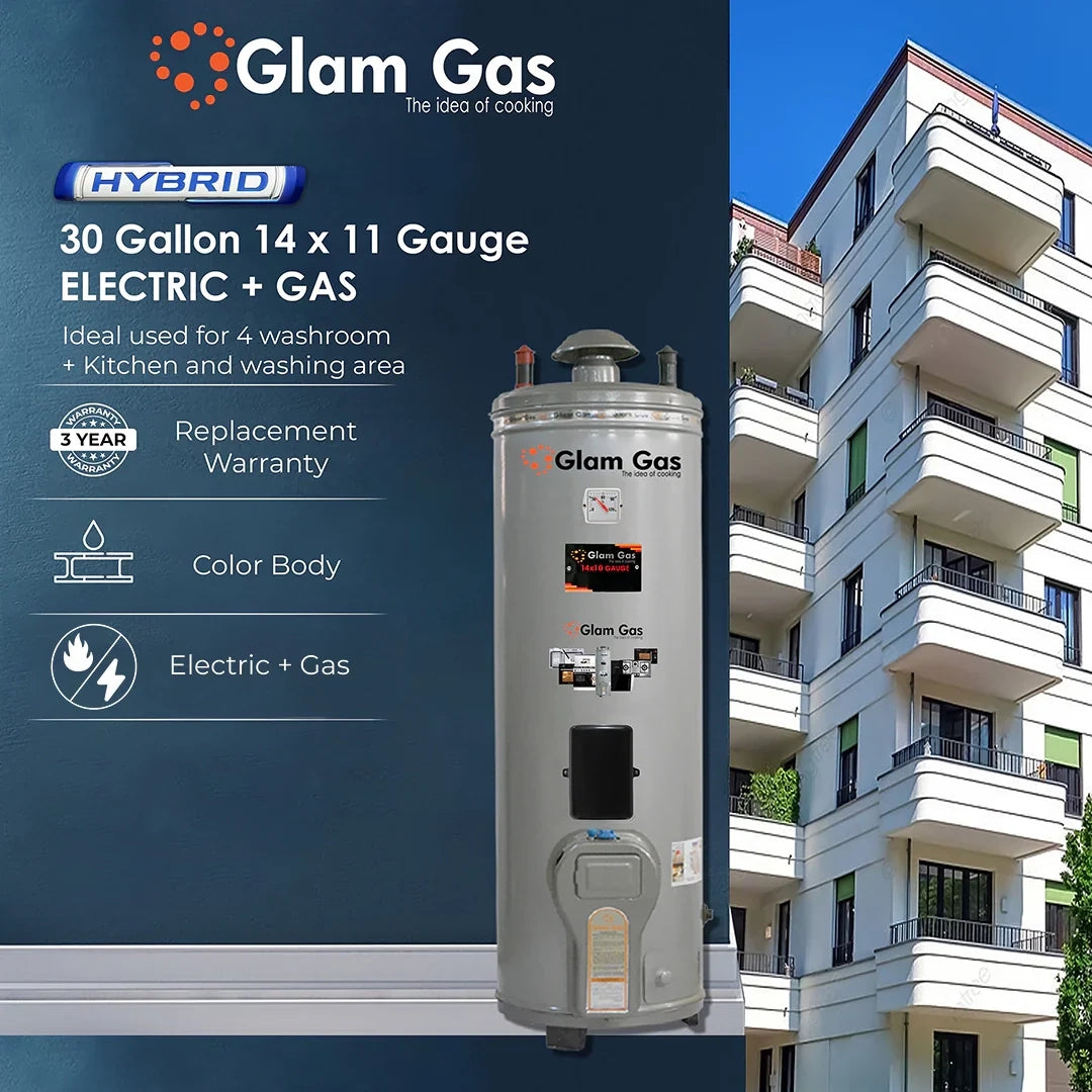 Glam Gas Water Heater | Water Heater | Geyser | 30 Gallon | 11x14 Gauge