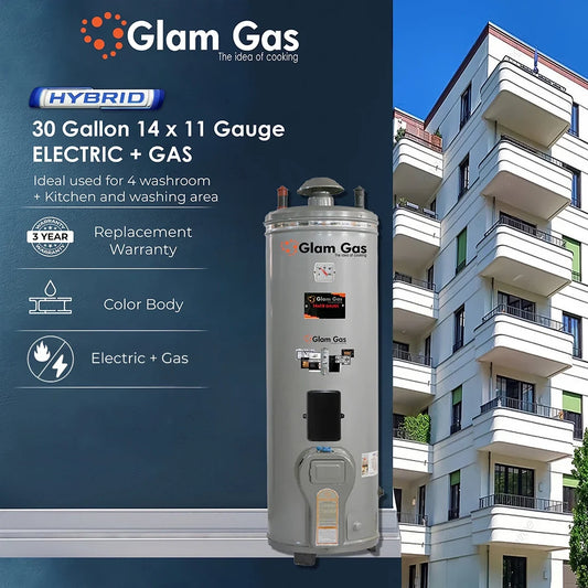 Glam Gas Water Heater | Water Heater | Geyser | 30 Gallon | 11x14 Gauge