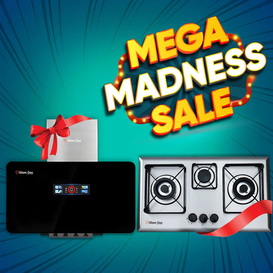 Mega Madness Combo Deal 1 – Range Hood Smoke Up-12 + 3 Burner Built-in Hob D-Cut | Kitchen Appliances & Stove Price in Pakistan
