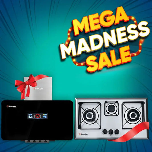 Mega Madness Combo Deal 1 – Glam Gas Range Hood Smoke Up-12 and Built-in Hob D-Cut, premium kitchen appliances in Pakistan for modern cooking