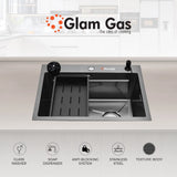 Life Style 6-6 Stainless Steel Texture Single Bowl Kitchen Sink with Accessories