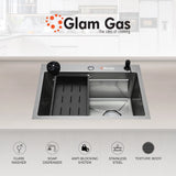 Life Style 6-6 Stainless Steel Texture Single Bowl Kitchen Sink with Accessories
