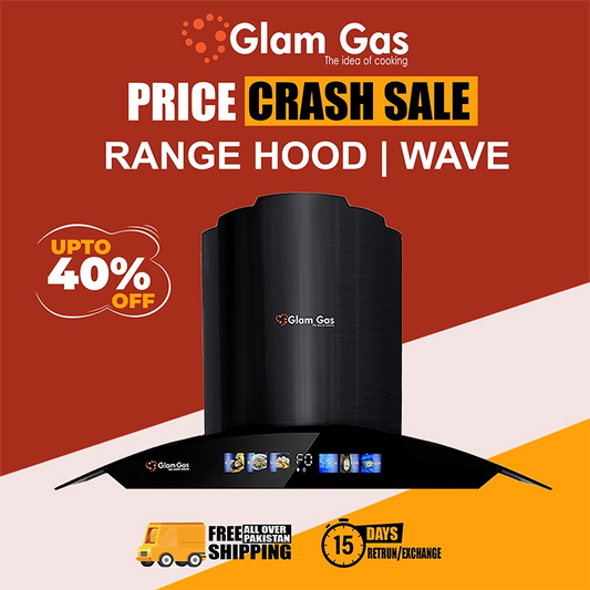 Glam Gas Range Hood | Wave | Kitchen Hood | Chimney