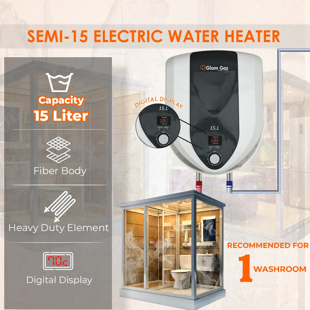 Glam Gas Water Heater | Water Heater | Geyser | Semi-Series