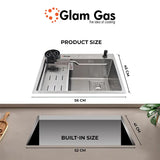 Glam Gas Sink-Lifestyle 11 | Stainless steel sink | Kitchen Sink | Single Kitchen Bowl | Kitchen Basin
