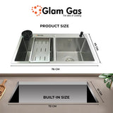 Glam Gas Sink-Lifestyle 12 | Stainless steel sink | Kitchen Sink | Double Kitchen Bowl | Kitchen Basin