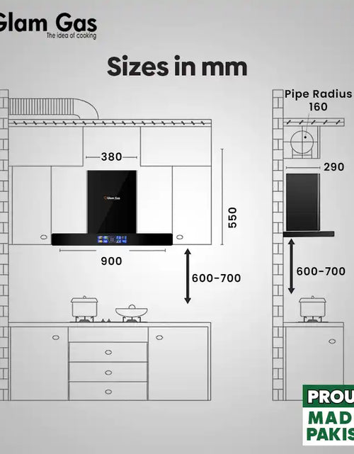 Load image into Gallery viewer, Thunder-12 T-Shaped Range Hood (75, 90cm)
