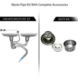 Sink F-02 | Stainless steel | Kitchen Sink | Double Kitchen Bowl | Basin