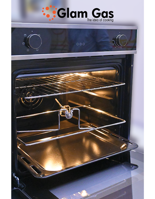 Load image into Gallery viewer, Black Forest Silver Gas+Electric Oven
