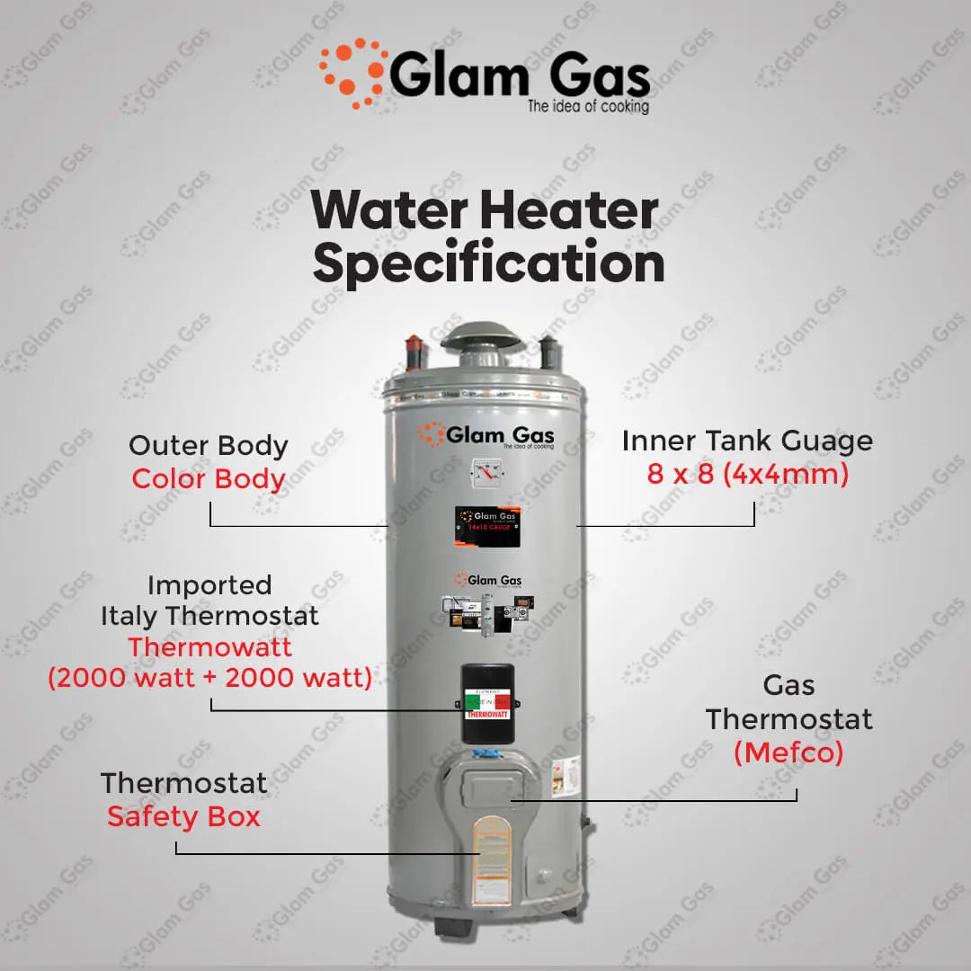 Hybrid 50 Gallon 8x8 Guage Electric + Gas Water Heater