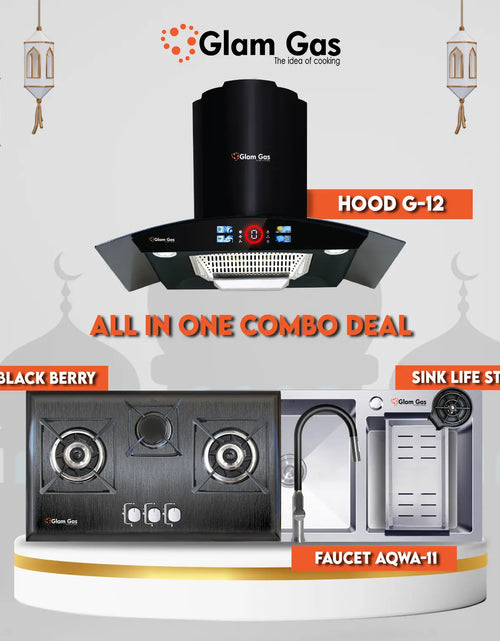 Load image into Gallery viewer, All-in-One Combo Deal:  Range Hood, Built-In Hob, Faucet, Sink
