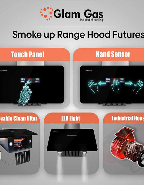 Load image into Gallery viewer, Glam Gas Range Hood | Smoke-up 12 | Kitchen Hood | Chimney
