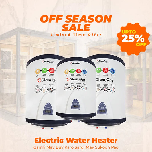 Glam Gas EWH Series electric water heater geyser 40L 50L 60L storage type Pakistan