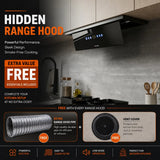 Built-In Hidden Range Hood – Free Pipe & Vent Cover Included | Same Price