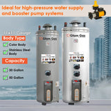 11×11 Gauge Geyser | Gas + Electric | Stainless Steel & Color Body | 30 & 50 Gallon | High Pressure