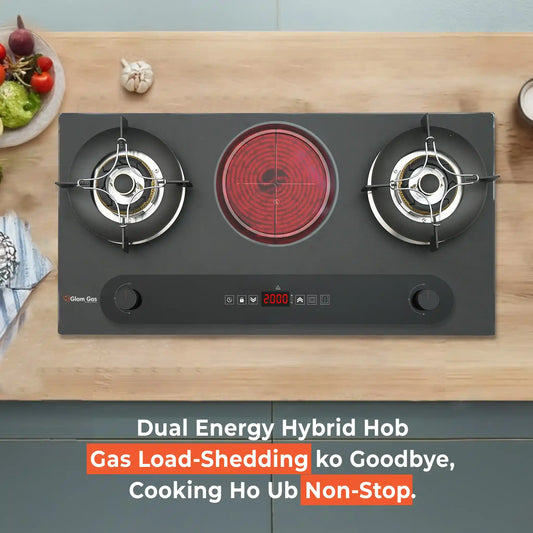 Glam Gas Hybrid Hob Gas Electric – Built-in Hob Pakistan