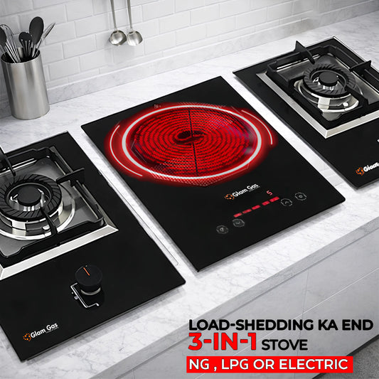 Glam Gas All-in-One Stove 3-in-1 | NG + LPG + Electric Cooking Solution