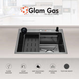 Life Style 6-6 Stainless Steel Texture Single Bowl Kitchen Sink with Accessories