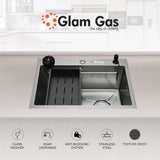 Life Style 6-6 Stainless Steel Texture Single Bowl Kitchen Sink with Accessories