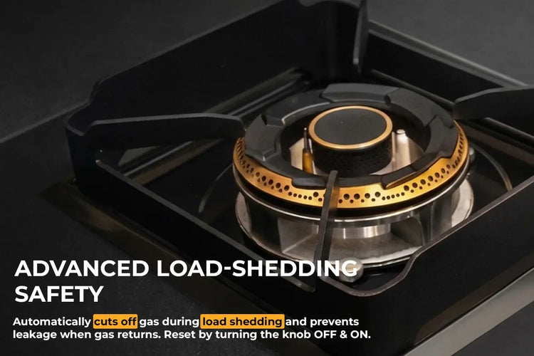 Smart gas hob safety system for Pakistan load shedding gas pressure protection