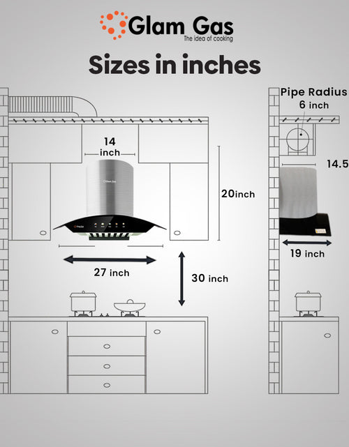 Load image into Gallery viewer, Glam Gas Range Hood | Star | Kitchen Hood | Chimney
