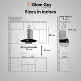 Glam Gas Range Hood | Star | Kitchen Hood | Chimney