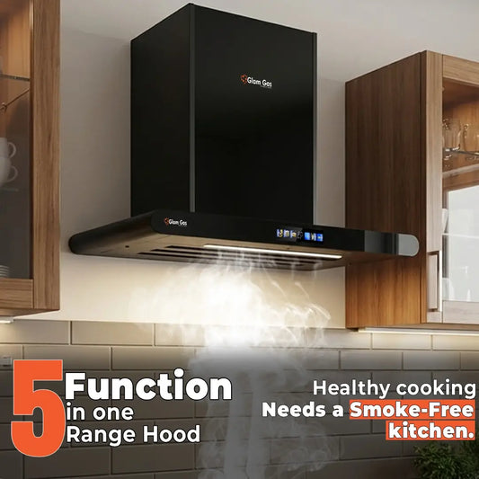 Glam Gas Range Hood | Thunder-11 | Kitchen Hood | T shape Chimney | 75,90, 60 cm