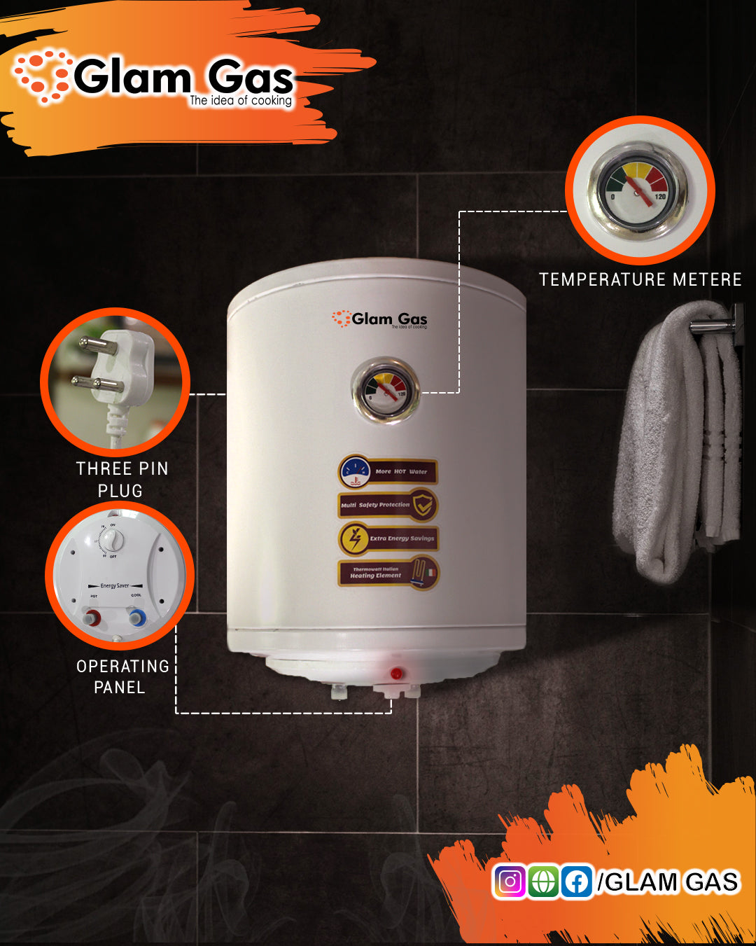 Buy EWH-10G 40 Liter | Electric Water Heater-Geyser in Pakistan price.