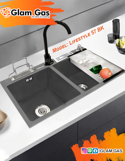 Load image into Gallery viewer, NO 1 Product in Pakistan Life Style 57 Bk|Top Built-In Sink &amp; Fittings
