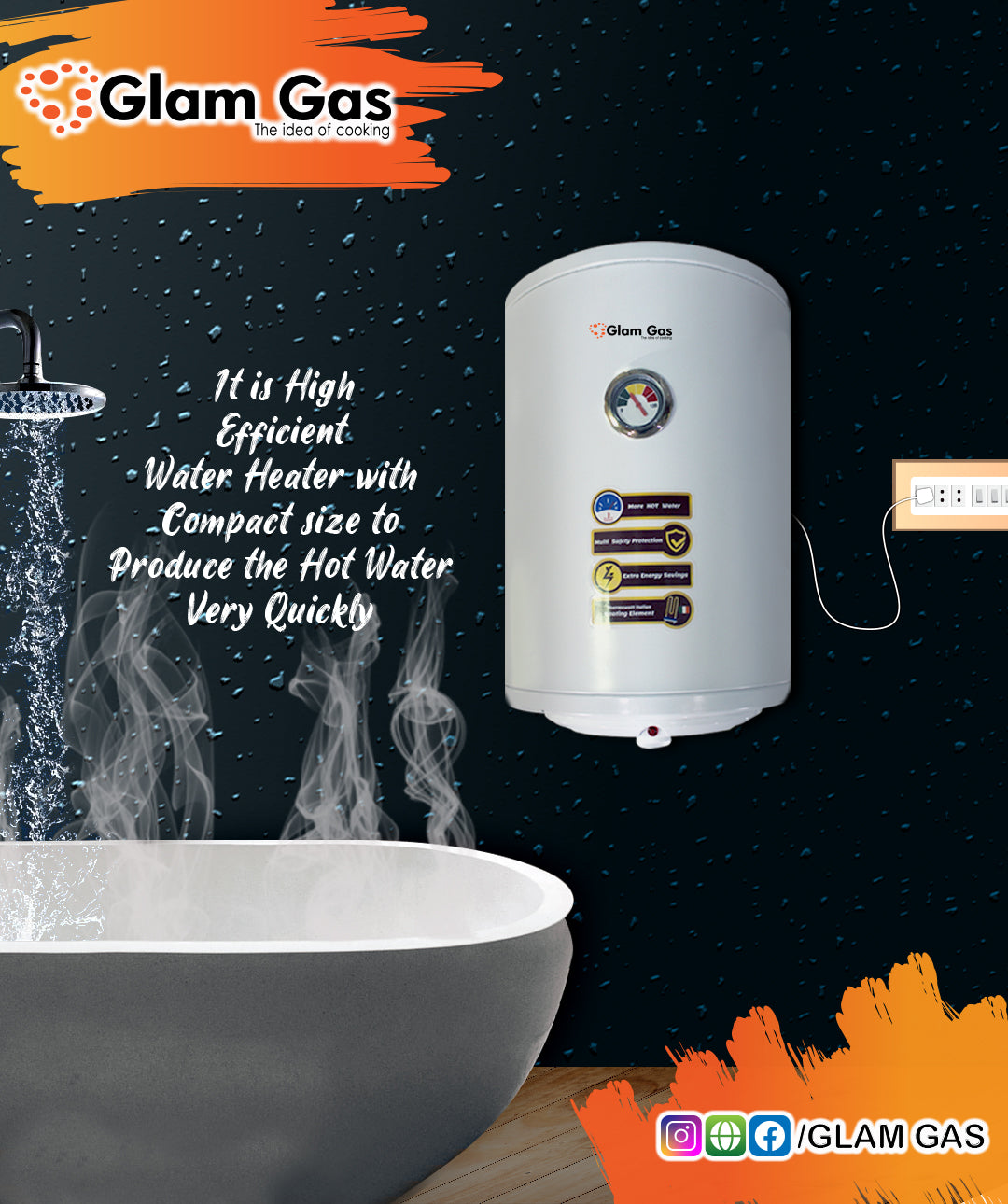 Buy EWH-10G 40 Liter | Electric Water Heater-Geyser in Pakistan price.